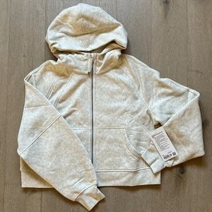 Scuba oversized full zip daisy vista light ivory natural ivory m/l lululemon nwt